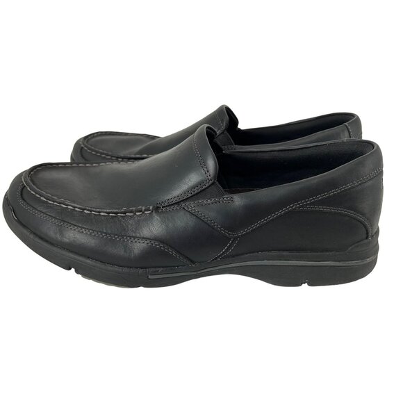 Rockport XCS Mens Black Leather Loafers Slip-On Casual Shoes Size 11.5 W - Picture 4 of 11